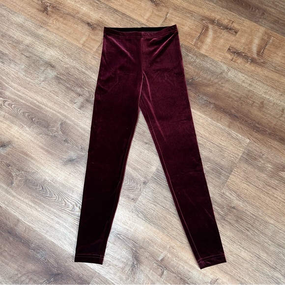 American Apparel Pants - American Apparel Red Velvet Leggings Size Small Y2K Cabernet Rare